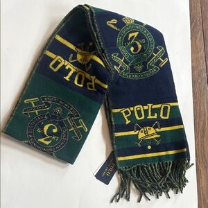 Polo by Ralph Lauren Navy and Green Scarf